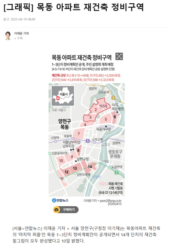 목동 아파트 재건축 정비구역