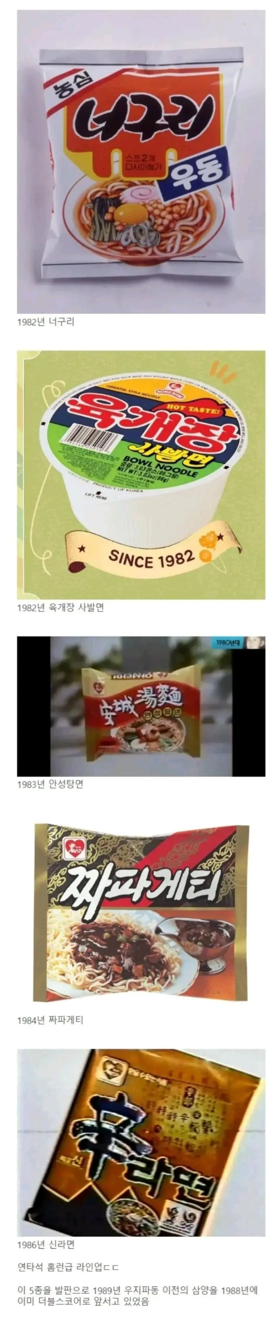 농심을 단 5년만에 업계 정상으로 이끈 역대급 전설의 라인업