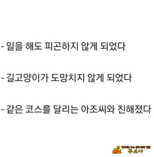 조깅의 장점 조깅의 장점