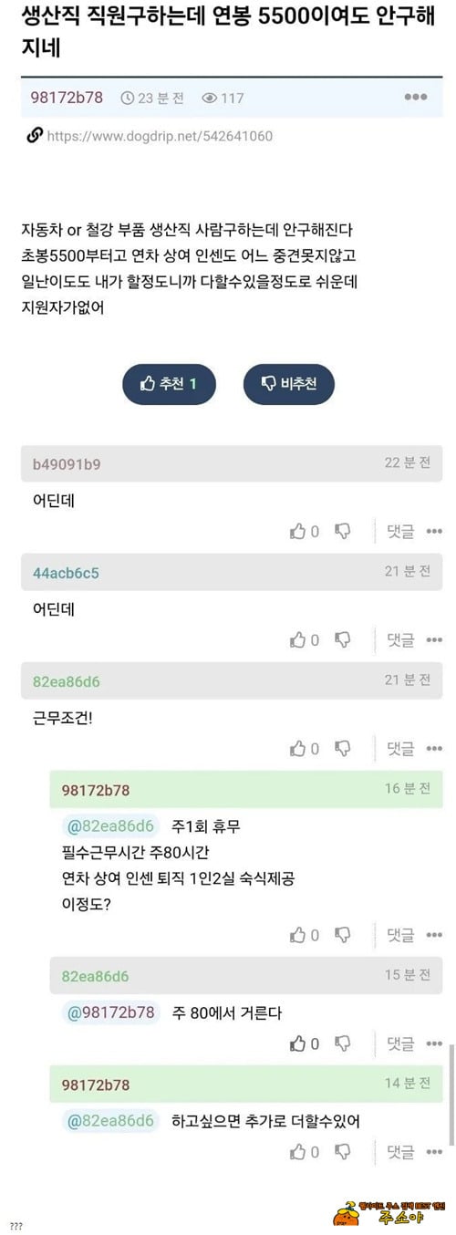 직원 안 구해지네