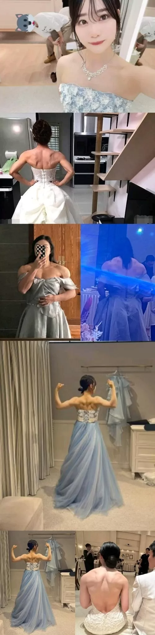 신부의 결혼식 뒷 모습