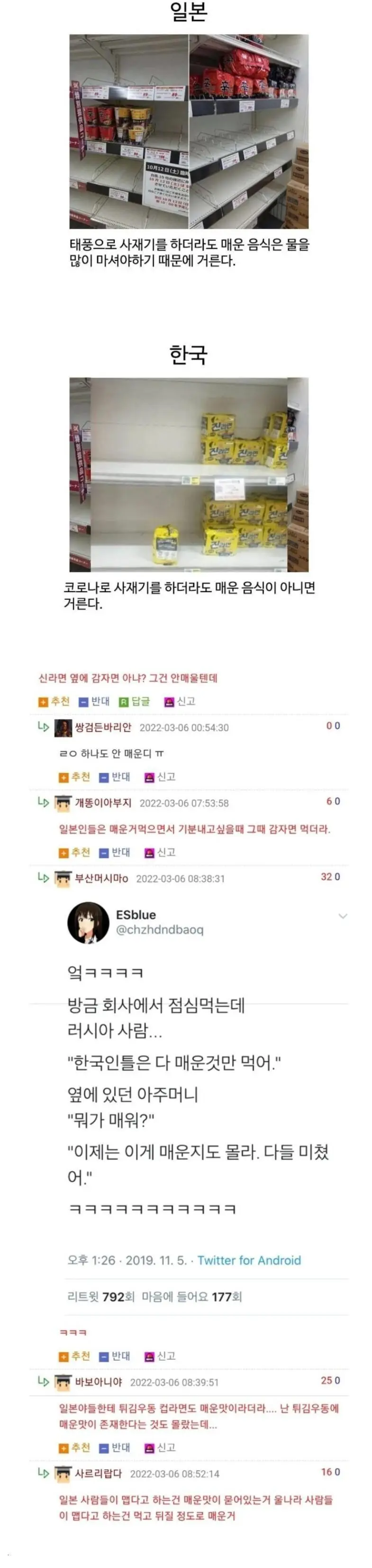 재난 상황에서 일본과 한국의 차이